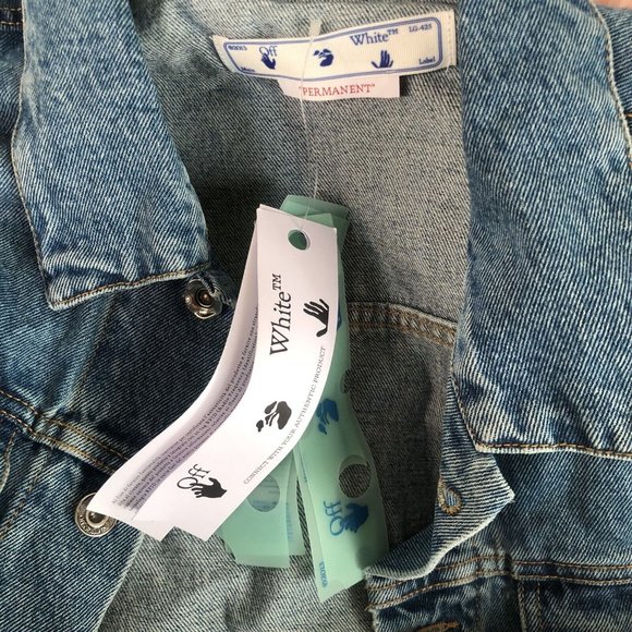 OFF-WHITE Diagonal Tab Slim Denim Jacket - Picture 8 of 11